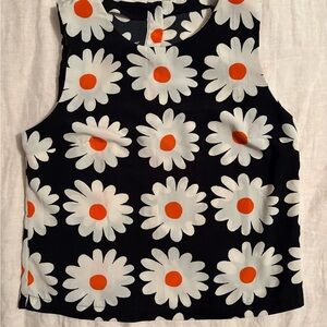 Vintage Floral Sleeveless Top